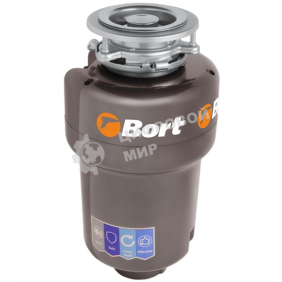 Измельчитель пищевых отходов Bort TITAN 5000 560 Вт; 5,2 кг/мин; 3200 об/мин; 1400 мл; нержавеющая сталь; набор аксессуаров 4 шт [91275783]