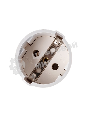 Розетка прямая разборная с заземл. РПп10-01-Ст 16А белый IEK ERP10-16-01-K01