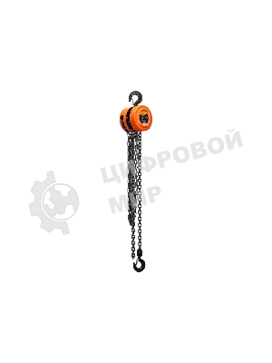 Таль цепная Sparta 1 т, h подъема 2,5 м, расстояние между крюками 300 мм
