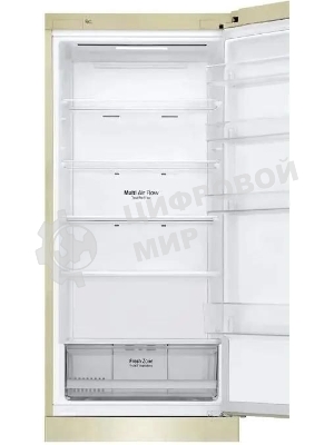 Холодильник LG GA-B509CEWL бежевый двухкамерный 277/107л морозилка снизу, No Frost