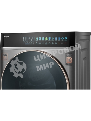 Стиральная машина Weissgauff WM 58411 Direct Drive Inverter Premium Steam Grey серая, загрузка фронтальная 11кг, 1400 об/мин., класс: A+++