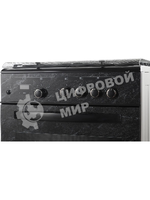 Плита газовая Gefest ПГ 6300-03 0053 мрамор черный, конфорок 4 шт, духовка 52 л, 60 см x 85 см x 60 см