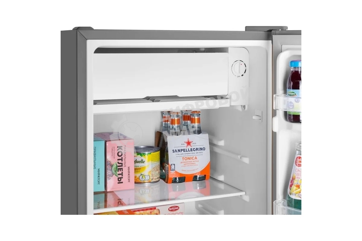 Холодильник Maunfeld MFF83GD золотистый/серый мат. однокамерный 85л