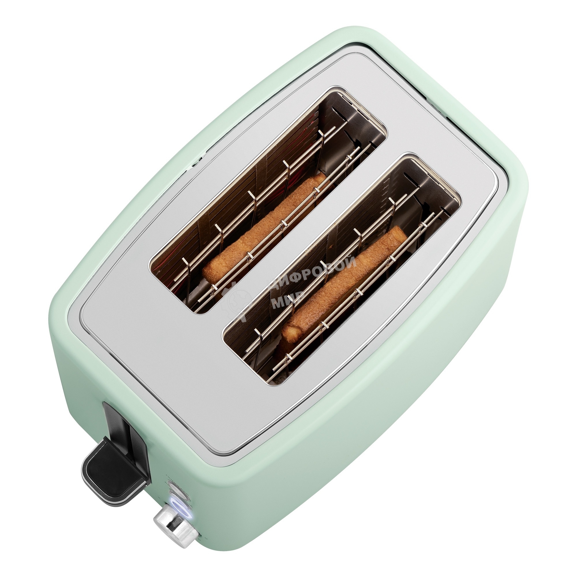 Тостер BBK TR85 серо-зеленый