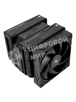 Кулер для процессора Thermalright Royal Pretor 130 черный (4-pin PWM, 158мм, Ni/Cu, 6x6мм, 1x120+1x130мм, 80.45CFM/81.88CFM, 29.4dBA/28.3dBA, 2150PM/1750RPM, S: 1200, 1700, 1851, 2011, 2066, 115X, AM4, AM5, black)