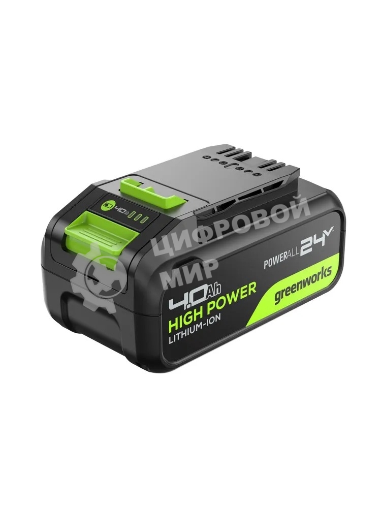 Дрель-шуруповерт аккумуляторная Greenworks GD24DD140 24V, 70/140Нм,Anti-kickback,2х4Ач,ЗУ,кор 3707607CUD