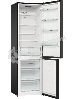 Холодильник Gorenje NRK6202EBXL4 черный матовый двухкамерный 235/96л морозилка снизу, No Frost