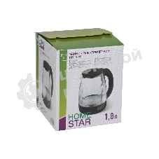 Чайник электрический Homestar HS-1045 1.8л, стекло, пластик, черный