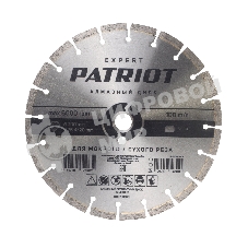 Диск PATRIOT EXPERT  алмазный сегментный 300х25,4/20 по Бетону