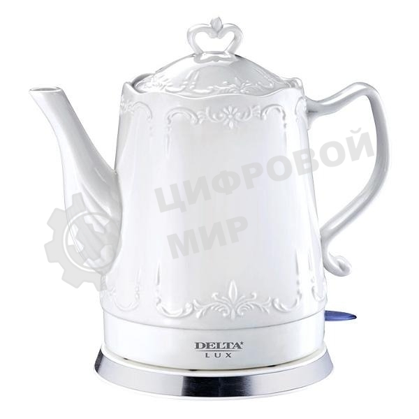 Чайник керамический Delta LUX DL-1236 белый