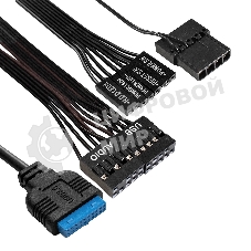 Компьютерный корпус Minitower ExeGate mEVO-7805-XP400 (mATX, БП XP400 с вент. 12см, 2*USB+1*USB 3.0, аудио, черный, с 2*RGb подсветкой)