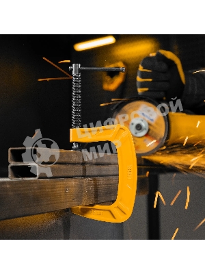 Струбцина Denzel G-образная усиленная, 75 мм