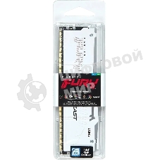 Оперативная память Kingston Fury Beast, DDR5, 16Gb (1x16 GB), 6000 MHz, CL30, радиатор, RGB, белый