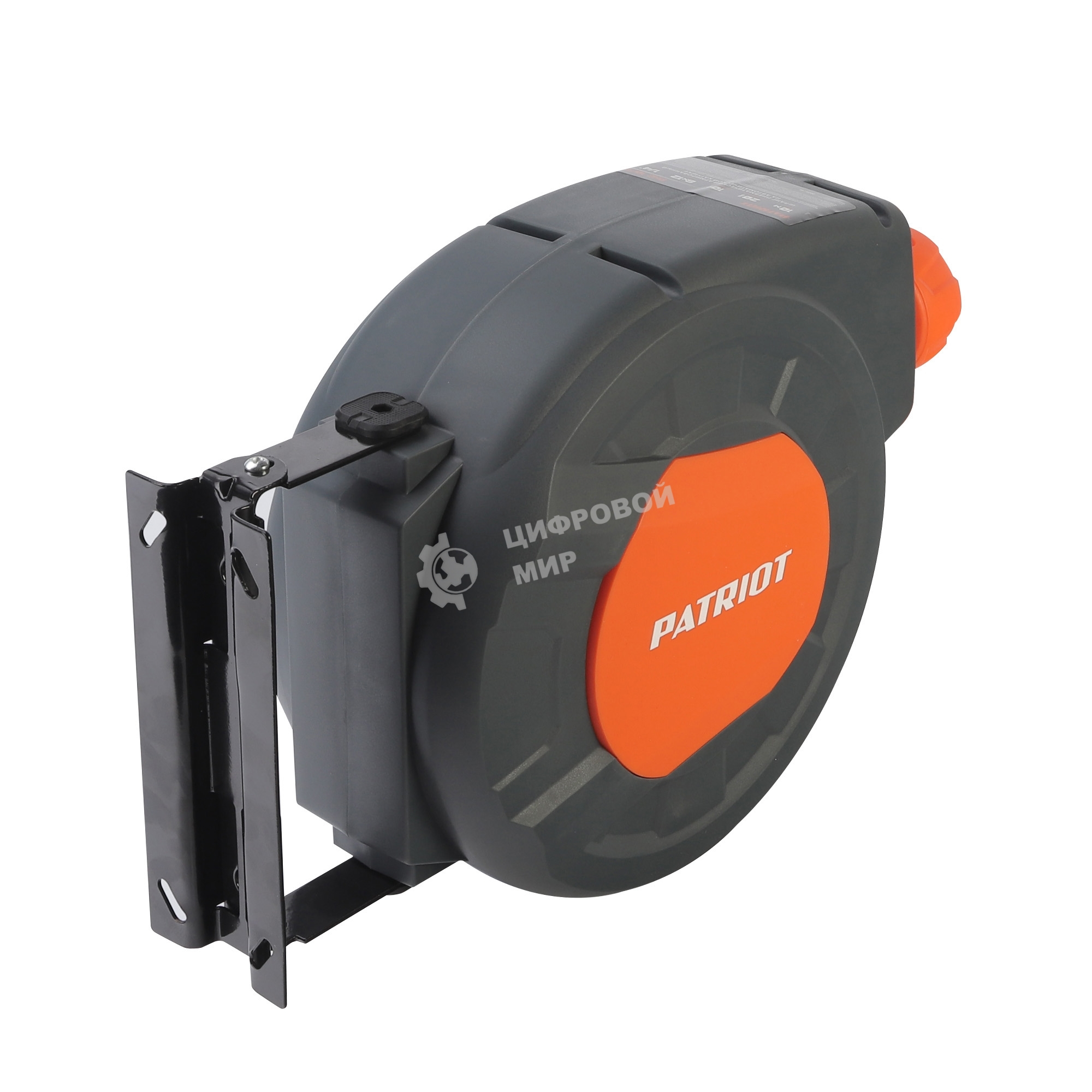 Шланг Patriot 520002425 пневматический армированный на автоматической катушке PHC 10/16 (прямой, ПВС армированный, длина 10 м, диаметр 10х16, раб/макс давление 10/20 бар, мин/макс температура -5/45С, быстросъем рапид, резьба 1/4)