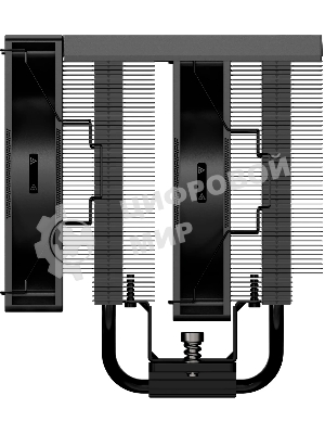 Кулер для процессора PCCooler RT720 TC BK (270W, 4-pin PWM, 157.5mm, Al/Cu, 7x6mm, 2x120mm, 73.32CFM, 34.9dBA, 2200RPM, S: 1851/1700/1200/115X, AM5/AM4, black)