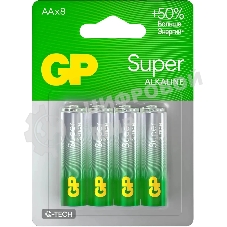 Батарея GP Super Alkaline 15AA21-2CRSBC8 AA (8шт) блистер