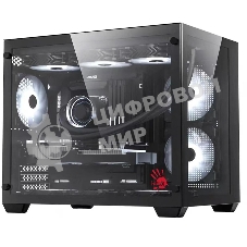 Компьютерный корпус Bloody BD-CC108 черный без БП mATX 9x120мм 2xUSB 3.0 audio bott PSU