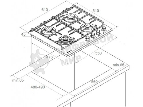 Варочная панель Kuppersberg FG 63 W