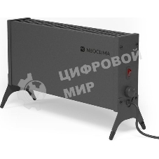 Конвектор электрический Neoclima Nano 1000B черный, 1000 Вт, 15 м2, термостат