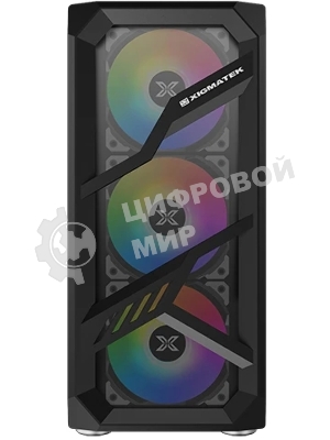 Компьютерный корпус Xigmatek Lamiya EN40016 ATX, USB 3.0x1+USB 2.0x2, Front & Left TG, 4PCS X24A Fan, Galaxy II Fan Control Box & Remote (748113)