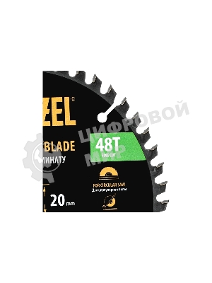 Пильный диск по ламинату Denzel ф185 х 20 мм, 48 зубьев