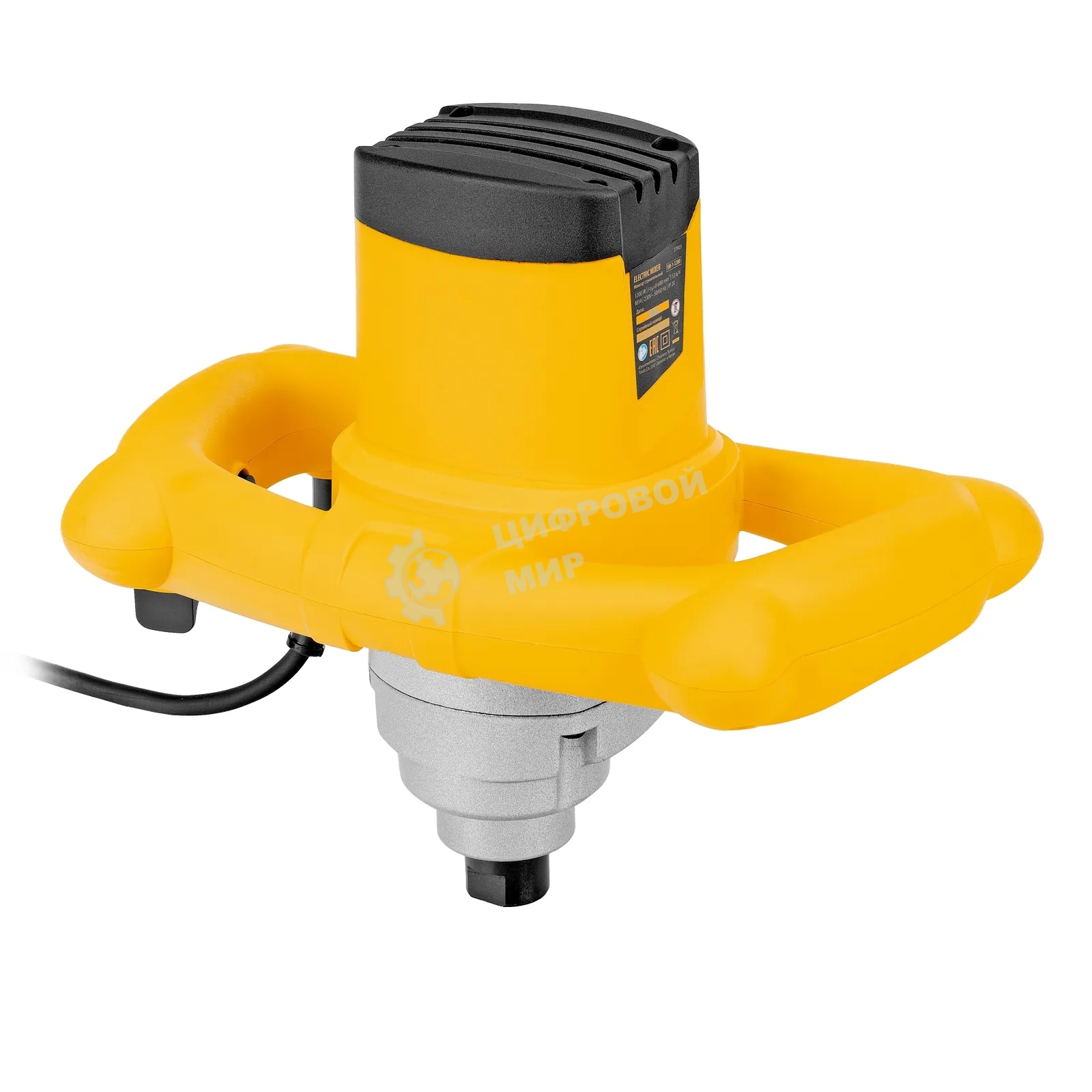 Миксер строительный Denzel EM-1-1200, 1200 Вт, 0-680 об/мин