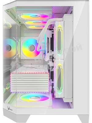 Компьютерный корпус AeroCool / Formula Crystal Z6M Floe белый без БП mATX 4x120мм 2xUSB 3.0 audio bott PSU