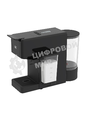 Капсульная кофеварка BQ CCM1064A Black. 3 в 1: Nespresso, Dolce Gusto, молотый кофе/Давление 20 бар/Итальянская помпа/Автоматический капучинатор/DuoBoil - технология быстрого приготовления кофейных напитков/Выбор объема порции/Объем резервуара для воды 850 мл/Объем резервуара для молока 200 мл/Длина шнура 1 м/Автооключение/Защита от перегрева/Съемный лоток для сбора капель