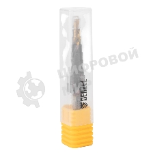 Сверло ступенчатое Denzel 4-5-6-7-8-9-10-11-12 мм, Р6М5К5, 6-гр. хвостовик 723612