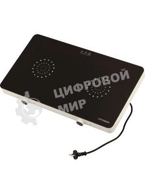 Плита настольная электрическая Hyundai HYC-0108 белый стеклокерамика (настольная)