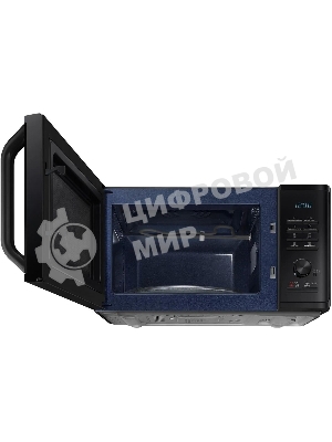 Микроволновая печь Samsung MG23K3515AK/BW черный, 23 л, 800 Вт, переключатели - кнопки, поворотный механизм