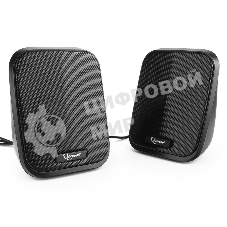 Акустическая система 2.0 Gembird SPK-100, черный, 6 Вт, рег. громкости, USB-питание