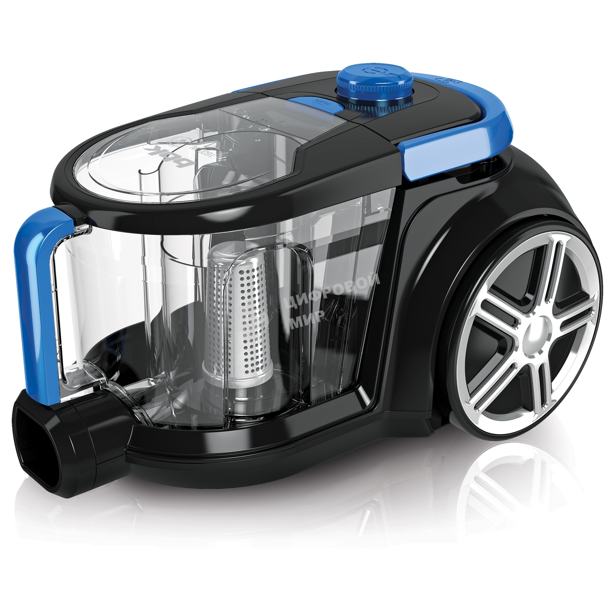 Пылесос BBK BV1802 имперский синий, 300/1600 Вт, уборка сухая, пылесборник контейнер 2 л