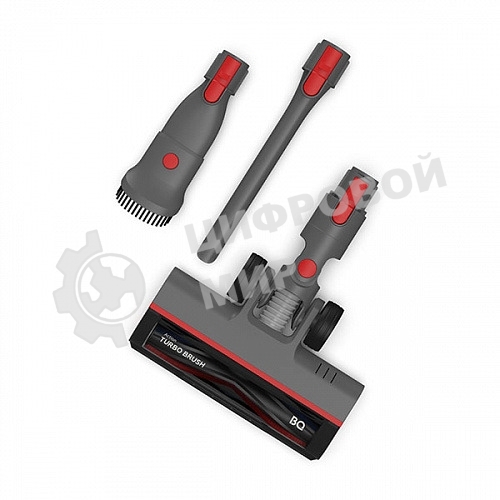 Пылесос вертикальный BQ VCA0103H серый, 2 в 1 вертикальный и компактный/технология циклон, эффективный сбор пыли и простота экплуатации/Quiet performance, низкий уровень шума/до 30 мин непрерывной работы/для эффективной уборки удобный индикатор зарядки и 