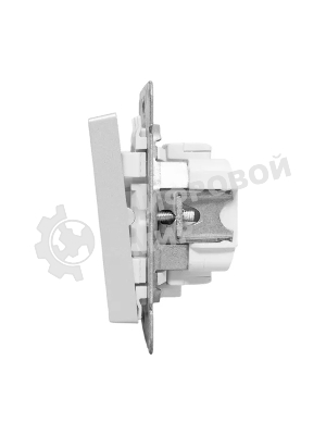 Механизм выключателя EKF UP1-SWA-24 Эпика двухклавишный, с подсветкой, алюминий