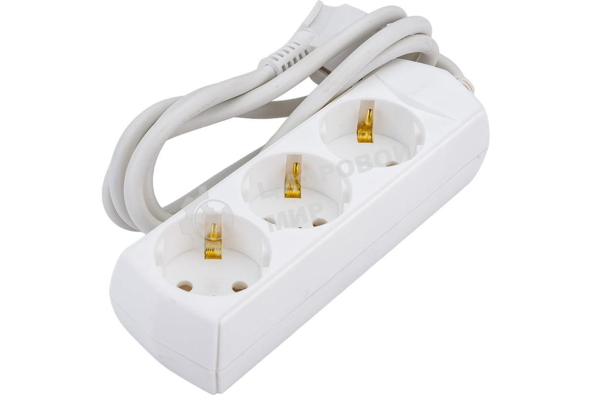 Удлинитель 3х1.5 м с заземл. 10А 250В У03 GENERICA 2P+PE 3х1 кв.мм IEK WYP10-10-03-D15-Z-G