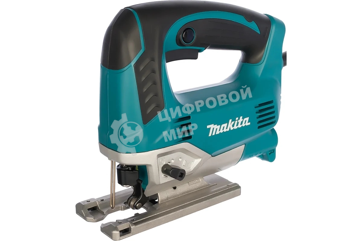 Лобзик электрический Makita JV0600K Лобзик,в\рук, 650Вт,500-3100об\м,ход-23мм,рез-90мм,2.4кг,чем,3маятн+1