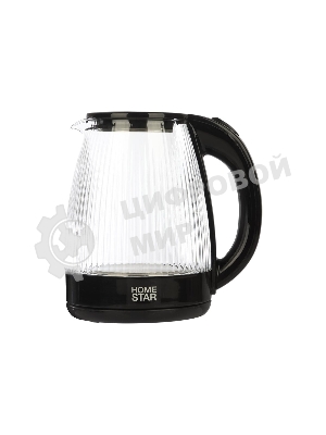 Чайник электрический Homestar HS-1045 1.8л, стекло, пластик, черный