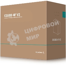 Компьютерный корпус Deepcool CG580 4F V2 без БП, боковое окно (панорама), 4x120мм ARGB PWM вентилятора, черный, ATX (R-CG580-BKADA4-G-2)