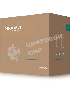 Компьютерный корпус Deepcool CG580 4F V2 без БП, боковое окно (панорама), 4x120мм ARGB PWM вентилятора, черный, ATX (R-CG580-BKADA4-G-2)