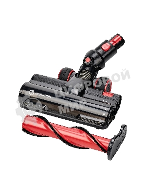 Пылесос вертикальный EVOLUTION Smart Clean VCF2212M черный/красный, питание от аккумулятора, 380 Вт, уборка сухая, пылесборник 0.4 л