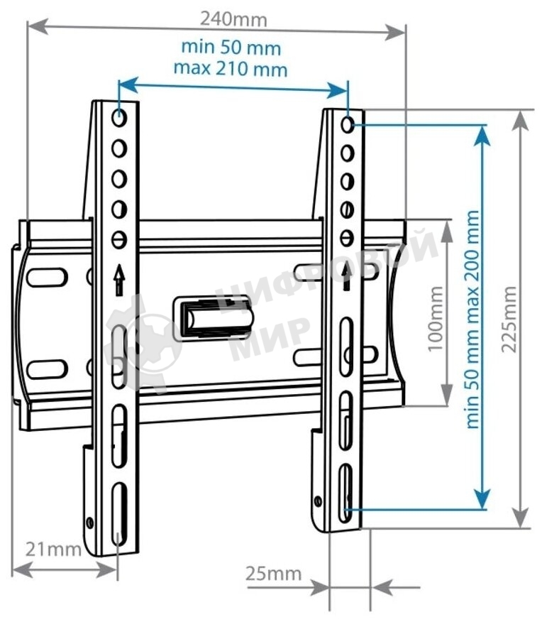 Кронштейн для телевизора Arm Media PLASMA-5 черный 15