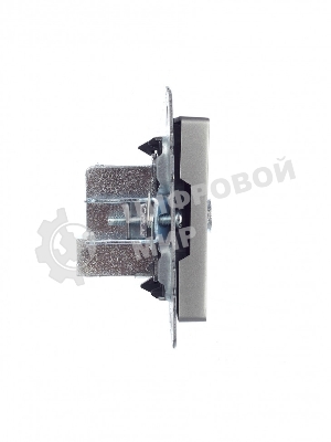 Розетка телевизионная проходная IEK BRITE РТВ10-0-БрС сталь