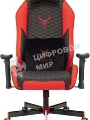 Кресло игровое Knight Neon черный/красный соты эко.кожа с подголов. крестовина металл