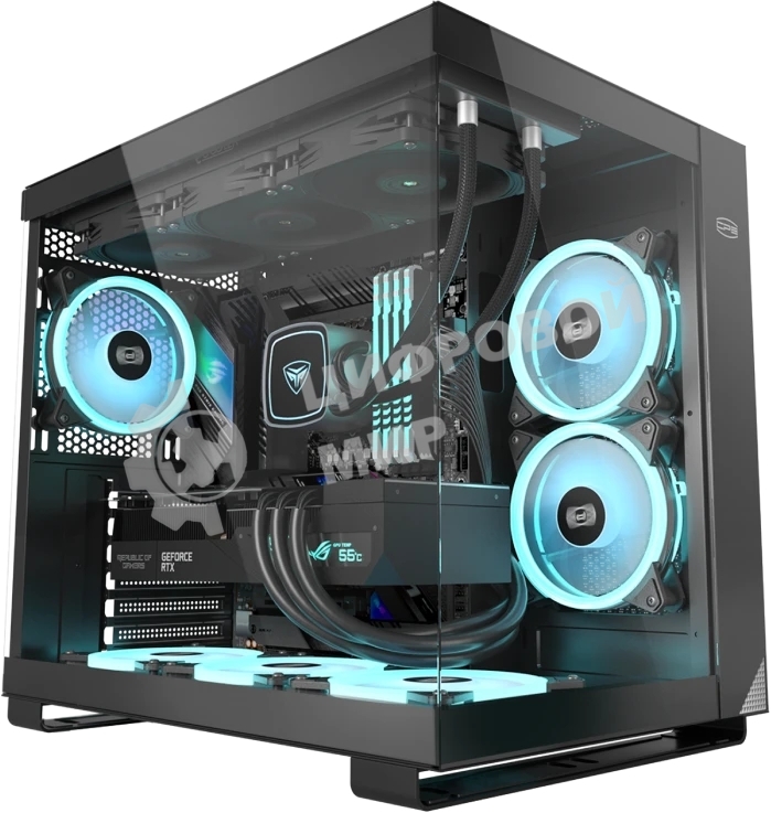 Компьютерный корпус без блока питания Case PCCooler C3T500 ARGB BK, Midi-Tower, TG, 6x120мм ARGB, 1xUSB-C 3.1 + 2xUSB-A 3.0, ATX, mATX, mITX черный