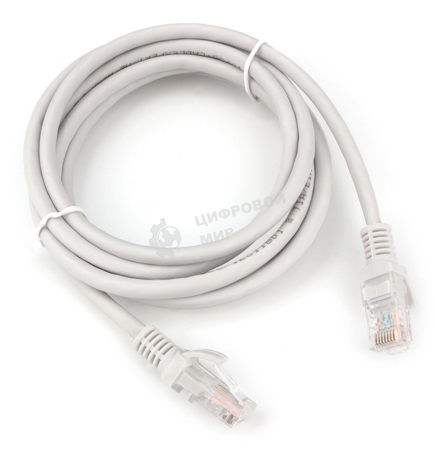 Патч-корд LSZH медный UTP Cablexpert PP30-2M cat.5e, 2м, литой, многожильный, серый