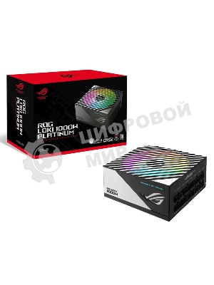 Блок питания ASUS ROG-LOKI-1000P-SFX-L GAMING (90YE00N1-B0NA00), 1000Вт, 80 PLUS Platinum, 135мм, модульный, серый и черный