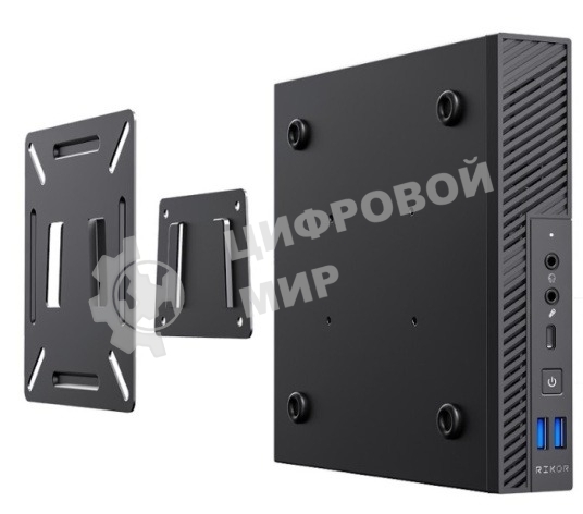 Компьютер Rikor USFF 101.1 4BA745FE i3-12100/8GB/256GB SSD/UHD Graphics 730/WiFi/BT/Win11Pro/black