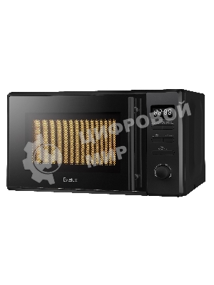 Микроволновая печь Evelux MW 203 B черный, 20 л, 700 Вт, переключатели - кнопки, поворотный механизм