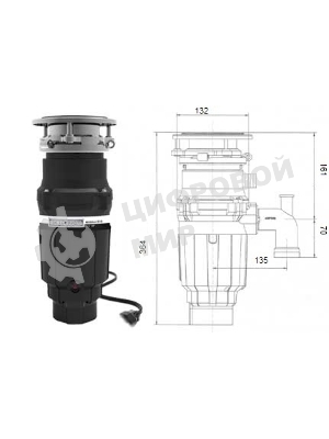 Измельчитель пищевых отходов бытовой BoneCrusher 610 AS